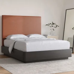 West Elm Simple Upholstered Wall Mounted Headboard - Leather