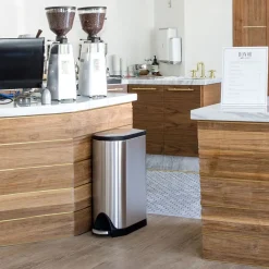West Elm simplehuman Butterfly Step Trash Can