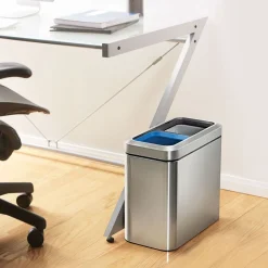 West Elm simplehuman 20L Dual Compartment Slim Open Can
