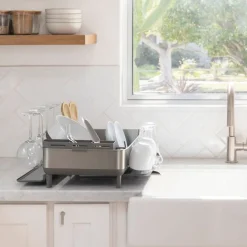 West Elm simplehuman Stainless Steel Dish Rack
