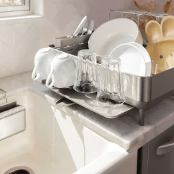 West Elm simplehuman Stainless Steel Dish Rack