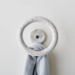 West Elm SIN Ceramic Uni Wall Hook - Speckled White