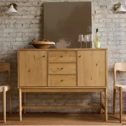 West Elm Siobhan Oak Tall Sideboard (50")