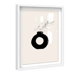 West Elm Sketched Plant & Vase Framed Shadowbox Wall Art