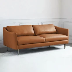 West Elm Sloane Leather Sofa (78"–86")