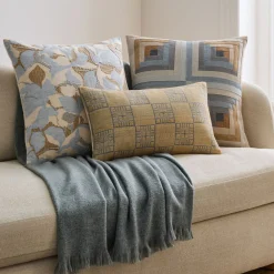 West Elm Soft Geometric & Throw Set