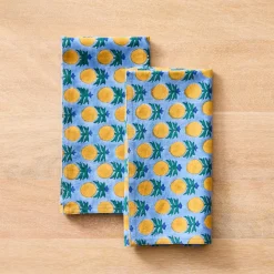 West Elm Soil to Studio Shama Block-Printed Cotton Napkins (Set of 2)
