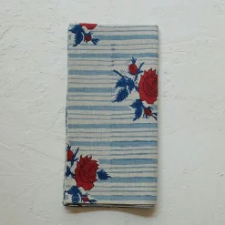 West Elm Soil to Studio Supriya Block-Printed Linen Table Napkins (Set of 4)