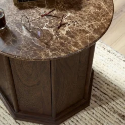 West Elm Solara Marble End Table (23")
