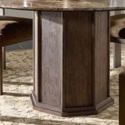West Elm Solara Round Marble Dining Table (55")