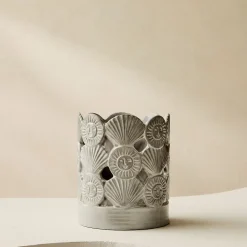 West Elm Solei Terracotta Hurricane Candleholder