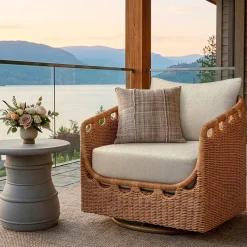 West Elm Solen Outdoor Woven Swivel Lounge Chair