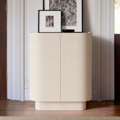 West Elm Solstice Painted Raffia Cabinet (28")