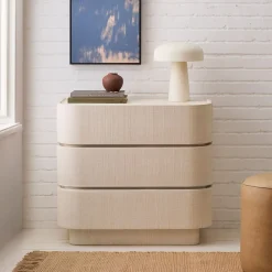 West Elm Solstice Painted Raffia 3-Drawer Dresser (35")