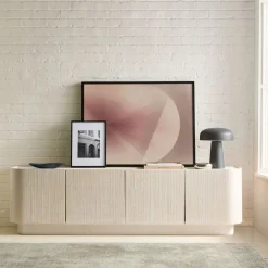 West Elm Solstice Painted Raffia Media Console (–)