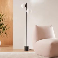 West Elm Sphere & Stem 2-Light Floor Lamp (62")