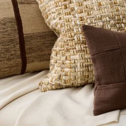 West Elm Spliced Basketweave & Throw Set
