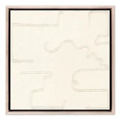West Elm Squiggle II Alabaster Framed Wall Art by Black Bird Art Co.