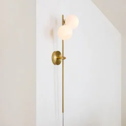 West Elm Staggered Glass 2-Light Plug-In Sconce (40")