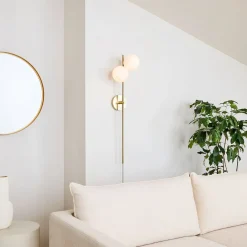 West Elm Staggered Glass 2-Light Plug-In Sconce (40")