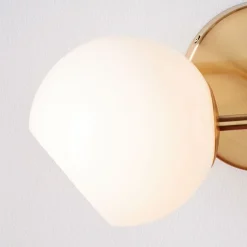 West Elm Staggered Glass Partial Shade - Open Side (Milk)