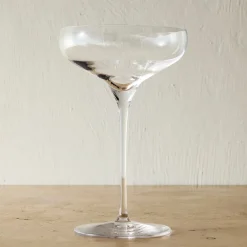 West Elm Starlight Lead-Free Crystal Coupe Glass Sets
