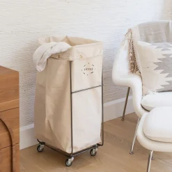 West Elm Steele Canvas Hamper on Wheels