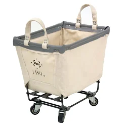 West Elm Steele Canvas Lidded Basket on Wheels