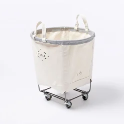 West Elm Steele Canvas Round Basket on Wheels