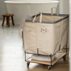 West Elm Steele Canvas Wood Hamper Shelf