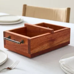 West Elm StoneWon Designs Co. Solid Wood Table Organizer