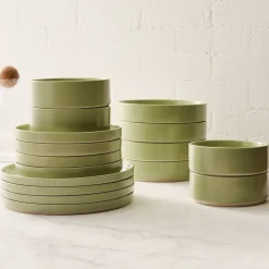 West Elm Straight-Sided Stoneware Dinnerware (Set of 16)