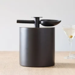 West Elm Streamline Metal Bar Ice Bucket w/ Scoop