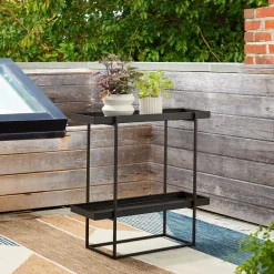 West Elm Streamline Metal Indoor/Outdoor Rectangle Plant Stand
