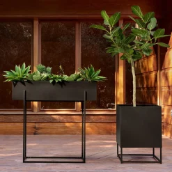 West Elm Streamline Metal Indoor/Outdoor Planters