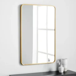 West Elm Streamline Metal Rounded Edge Wall Mirror