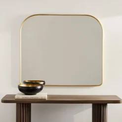 West Elm Streamline Metal Wide Arch Mantel Mirror