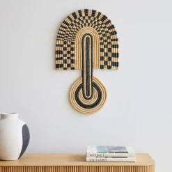 West Elm Striped Wall Mask - Black & Neutral
