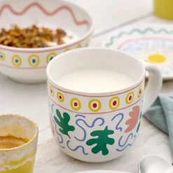 West Elm Summer Bliss Tulip Mugs (Set of 4)