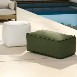 West Elm Sunbrella® Indoor/Outdoor Canvas Pouf