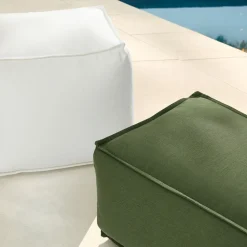 West Elm Sunbrella® Indoor/Outdoor Canvas Pouf