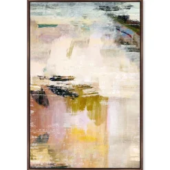 West Elm Sunset Abstract Framed Canvas Wall Art