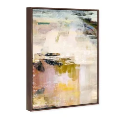 West Elm Sunset Abstract Framed Canvas Wall Art
