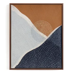 West Elm Sunset Over The Mountains Framed Wall Art by Minted for