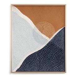 West Elm Sunset Over The Mountains Framed Wall Art by Minted for