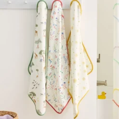 West Elm Sunshine Nursery Bath Wrap & Wash Cloth Set