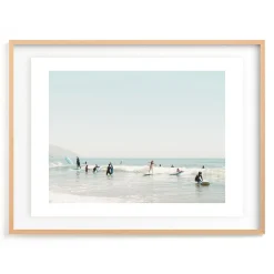 West Elm Surf School Framed Wall Art by Minted for