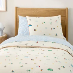 Kids West Elm Surf Shack Duvet Cover & Shams
