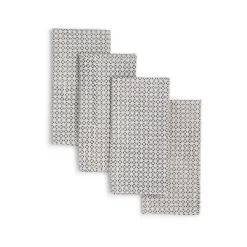 West Elm Sustainable Threads Artisan Block-Print Cotton Napkins (Set of 4)