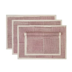 West Elm Sustainable Threads Artisan Block-Print Cotton Placemats (Set of 4)